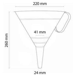 Tragt rustfrit stål Ø 22 cm