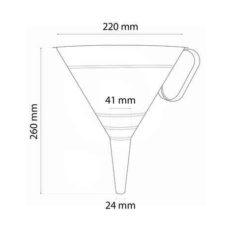 Tragt rustfrit stål Ø 22 cm